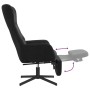 Sillón de relax con reposapiés terciopelo negro de vidaXL, Sillones - Ref: Foro24-3097501, Precio: 136,38 €, Descuento: %