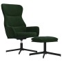 Relaxation armchair with dark green velvet footrest by vidaXL, Armchairs - Ref: Foro24-3097486, Price: 154,99 €, Discount: %