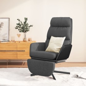 Sillón de relax con reposapiés de tela gris oscuro de vidaXL, Sillones - Ref: Foro24-3097557, Precio: 134,99 €, Descuento: %