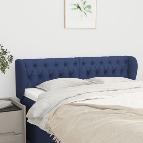 Cabecero de tela azul 147x23x78/88 cm de vidaXL, Cabeceros y pies de cama - Ref: Foro24-3117484, Precio: 83,99 €, Descuento: %