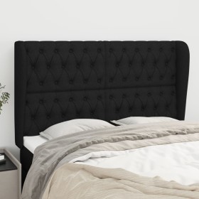 Cabecero con orejas de tela negro 147x23x118/128 cm de vidaXL, Cabeceros y pies de cama - Ref: Foro24-3118292, Precio: 156,38...