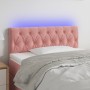 Pink velvet headboard with LED 100x7x78/88 cm by vidaXL, Headboards and footboards - Ref: Foro24-3121995, Price: 59,98 €, Dis...