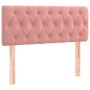 Pink velvet headboard with LED 100x7x78/88 cm by vidaXL, Headboards and footboards - Ref: Foro24-3121995, Price: 59,98 €, Dis...