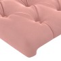 Pink velvet headboard with LED 100x7x78/88 cm by vidaXL, Headboards and footboards - Ref: Foro24-3121995, Price: 59,98 €, Dis...