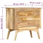 Solid mango wood bedside table 65x35x60 cm by vidaXL, Nightstands - Ref: Foro24-286126, Price: 145,78 €, Discount: %