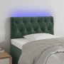 Dark green velvet LED headboard 80x7x78/88 cm by vidaXL, Headboards and footboards - Ref: Foro24-3121981, Price: 55,55 €, Dis...