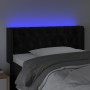 Cabecero con LED de terciopelo negro 103x16x78/88 cm de vidaXL, Cabeceros y pies de cama - Ref: Foro24-3123616, Precio: 67,32...