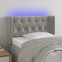 Light gray velvet headboard with LED 83x16x78/88 cm by vidaXL, Headboards and footboards - Ref: Foro24-3123602, Price: 63,66 ...