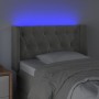 Light gray velvet headboard with LED 83x16x78/88 cm by vidaXL, Headboards and footboards - Ref: Foro24-3123602, Price: 63,66 ...