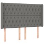 Dark gray fabric headboard with LED 147x16x118/128 cm by vidaXL, Headboards and footboards - Ref: Foro24-3124383, Price: 160,...