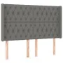 Dark gray fabric headboard with LED 147x16x118/128 cm by vidaXL, Headboards and footboards - Ref: Foro24-3124383, Price: 143,...