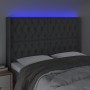 Cabecero con LED de tela gris oscuro 147x16x118/128 cm de vidaXL, Cabeceros y pies de cama - Ref: Foro24-3124383, Precio: 146...