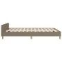 Bed frame with headboard in taupe gray fabric 140x190 cm by vidaXL, Beds and slatted bases - Ref: Foro24-3125296, Price: 251,...