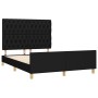 Estructura de cama con cabecero de tela negro 140x190 cm de vidaXL, Camas y somieres - Ref: Foro24-3125294, Precio: 278,30 €,...