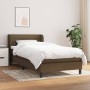 Box spring bed with dark brown fabric mattress 100x200 cm by vidaXL, Beds and slatted bases - Ref: Foro24-3126304, Price: 327...