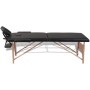 Klappbare Massageliege 2 Zonen, schwarze Holzstruktur von vidaXL, Massageliegen - Ref: Foro24-110077, Preis: 152,99 €, Rabatt: %