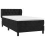 Cama box spring con colchón terciopelo negro 80x200 cm de vidaXL, Camas y somieres - Ref: Foro24-3127639, Precio: 281,99 €, D...