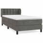 Cama box spring con colchón terciopelo gris oscuro 80x200 cm de vidaXL, Camas y somieres - Ref: Foro24-3127698, Precio: 278,0...