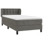 Cama box spring con colchón terciopelo gris oscuro 80x200 cm de vidaXL, Camas y somieres - Ref: Foro24-3127698, Precio: 278,0...