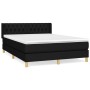 Cama box spring con colchón tela negro 140x190 cm de vidaXL, Camas y somieres - Ref: Foro24-3130507, Precio: 414,61 €, Descue...