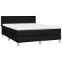 Box spring bed with black fabric mattress 140x190 cm by vidaXL, Beds and slatted bases - Ref: Foro24-3130507, Price: 414,99 €...