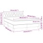 Boxspringbett mit Matratze und LED-Leuchten taupegrauer Stoff 140x190 cm von vidaXL, Betten und Lattenroste - Ref: Foro24-313...