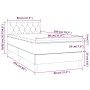 Cama box spring colchón y LED terciopelo gris claro 80x200 cm de vidaXL, Camas y somieres - Ref: Foro24-3134549, Precio: 312,...