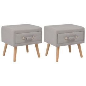 Two bedside tables, 40x35x40 cm, gray fabric by vidaXL, Nightstands - Ref: Foro24-276378, Price: 102,03 €, Discount: %