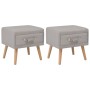 Two bedside tables, 40x35x40 cm, gray fabric by vidaXL, Nightstands - Ref: Foro24-276378, Price: 102,03 €, Discount: %