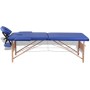 Klappbare Massageliege 2 Zonen, blaue Holzstruktur von vidaXL, Massageliegen - Ref: Foro24-110075, Preis: 140,02 €, Rabatt: %