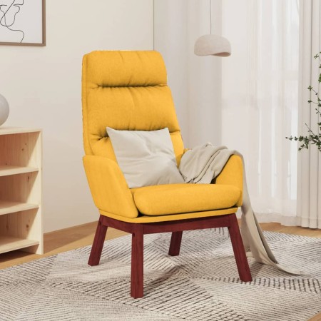 Sillón de relax de tela amarillo mostaza de vidaXL, Sillones - Ref: Foro24-341166, Precio: 129,01 €, Descuento: %