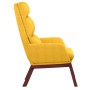 Sillón de relax de tela amarillo mostaza de vidaXL, Sillones - Ref: Foro24-341166, Precio: 129,01 €, Descuento: %