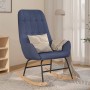 Silla mecedora de tela azul de vidaXL, Mecedoras - Ref: Foro24-341257, Precio: 113,78 €, Descuento: %