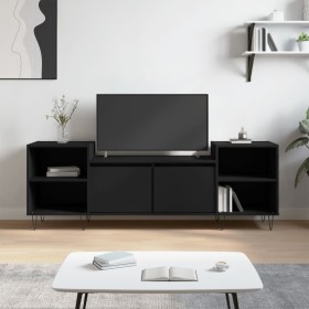 TV stand made of black plywood 160x35x55 cm by vidaXL, TV Furniture - Ref: Foro24-831341, Price: 84,42 €, Discount: %