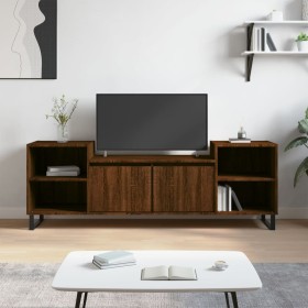 TV stand made of brown oak plywood, measuring 160x35x55 cm. by vidaXL, TV Furniture - Ref: Foro24-831355, Price: 71,80 €, Dis...