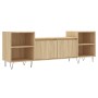 TV stand made of Sonoma oak plywood, measuring 160x35x55 cm. by vidaXL, TV Furniture - Ref: Foro24-831343, Price: 82,35 €, Di...