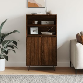 Tall brown oak plywood sideboard 60x36x110 cm by vidaXL, Sideboards - Ref: Foro24-831491, Price: 75,99 €, Discount: %