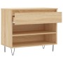 Shoe cabinet made of Sonoma oak plywood 70x36x60 cm by vidaXL, Shoe racks and shoe organizers - Ref: Foro24-831439, Price: 44...