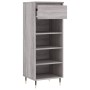 Shoe cabinet made of gray Sonoma plywood 40x36x105 cm by vidaXL, Shoe racks and shoe organizers - Ref: Foro24-831458, Price: ...