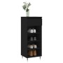 Shoe cabinet made of black plywood wood 40x36x105 cm by vidaXL, Shoe racks and shoe organizers - Ref: Foro24-831453, Price: 5...