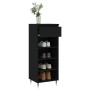 Shoe cabinet made of black plywood wood 40x36x105 cm by vidaXL, Shoe racks and shoe organizers - Ref: Foro24-831453, Price: 5...