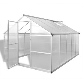 Reinforced aluminum greenhouse with base structure 7.55 m² by vidaXL, Greenhouses - Ref: Foro24-41319, Price: 535,99 €, Disco...