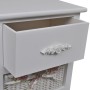 Furniture with 1 drawer and 3 white paulownia wood baskets by vidaXL, Lockers and storage cabinets - Ref: Foro24-241543, Pric...