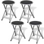 Folding kitchen stools 4 units synthetic leather by vidaXL, Folding stools and chairs - Ref: Foro24-241033, Price: 59,88 €, D...