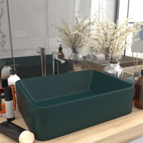 Luxury dark green matte ceramic sink 41x30x12 cm by vidaXL, Sinks - Ref: Foro24-147047, Price: 68,28 €, Discount: %