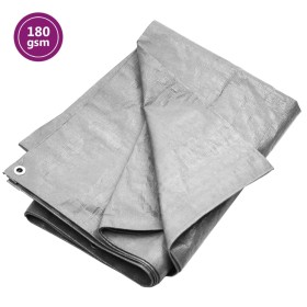 Gray HDPE tarpaulin 180 g/m² 3x6 m by vidaXL, Waterproof tarpaulins - Ref: Foro24-151485, Price: 32,36 €, Discount: %