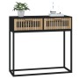 Console table made of black iron and plywood wood, measuring 80x30x75 cm. by vidaXL, Side tables - Ref: Foro24-352104, Price:...