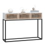 Console table made of white iron and plywood wood, measuring 105x30x75 cm. by vidaXL, Side tables - Ref: Foro24-352106, Price...