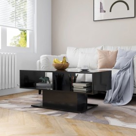 Glossy black plywood coffee table 103.5x50x44.5 cm by vidaXL, Coffee table - Ref: Foro24-806829, Price: 62,99 €, Discount: %