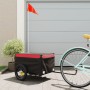 Black and red iron bicycle cargo trailer 30 kg by vidaXL, Bicycle trailers - Ref: Foro24-94076, Price: 71,99 €, Discount: %